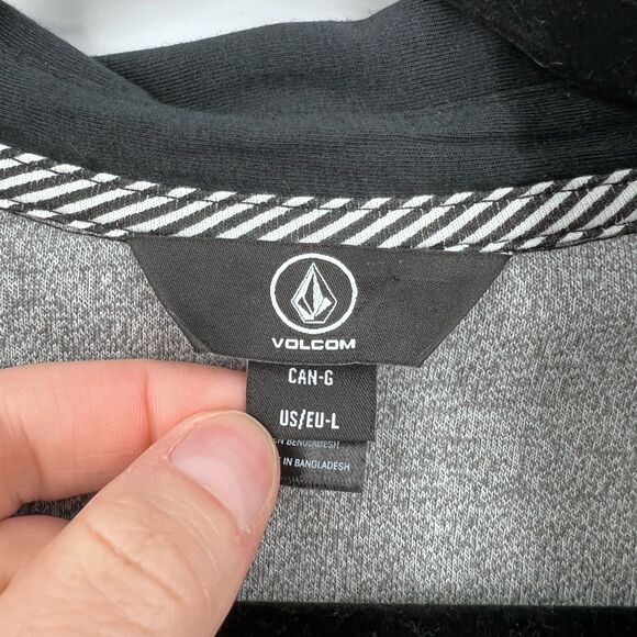 Volcom Men’s Large Black Polo Shirt EUC Classic Preppy Solid - Picture 4 of 8